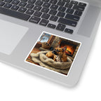 French Bulldog Acrylic vinyl sticker by Tritan, on a laptop