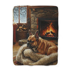 French Bulldog Acrylic sherpa blanket by Tritan, front