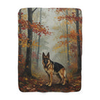 German Shepherd Cozy Set — 2-Piece Blanket + Mug Gift Set | Autumn Woods | Tritan