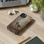 German Shepherd Acrylic tough phone case by Tritan, on a desk
