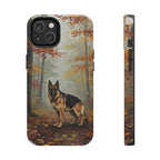 German Shepherd Acrylic tough phone case by Tritan, front and side