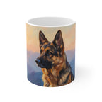 German Shepherd Acrylic ceramic mug by Tritan, front