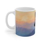 German Shepherd Acrylic ceramic mug by Tritan, left handle