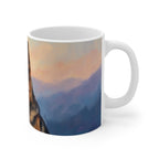 German Shepherd Acrylic ceramic mug by Tritan, right handle