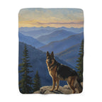 German Shepherd Acrylic sherpa blanket by Tritan, front