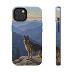 German Shepherd Acrylic tough phone case by Tritan, front and side