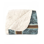 German Shepherd Acrylic sherpa blanket by Tritan, folded