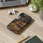 German Shepherd Acrylic tough phone case by Tritan, on a desk