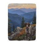 German Shorthaired Pointer Acrylic sherpa blanket by Tritan, front