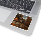 German Shorthaired Pointer Acrylic vinyl sticker by Tritan, on a laptop