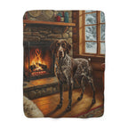 German Shorthaired Pointer Acrylic sherpa blanket by Tritan, front