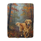 Golden Retriever Acrylic sherpa blanket by Tritan, front