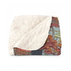 Golden Retriever Acrylic sherpa blanket by Tritan, folded