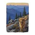 Golden Retriever Acrylic sherpa blanket by Tritan, front
