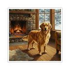 Golden Retriever Acrylic vinyl sticker by Tritan, front