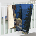 Great Dane Acrylic sherpa blanket by Tritan, on bed