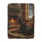Great Dane Acrylic sherpa blanket by Tritan, front