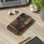 Great Dane Acrylic tough phone case by Tritan, on a desk