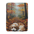 Havanese Acrylic sherpa blanket by Tritan, front