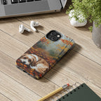 Havanese Acrylic tough phone case by Tritan, on a desk