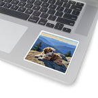Havanese Acrylic vinyl sticker by Tritan, on a laptop