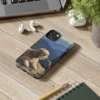 Havanese Acrylic tough phone case by Tritan, on a desk