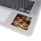 Havanese Acrylic vinyl sticker by Tritan, on a laptop