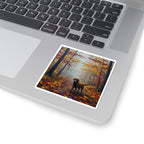 Labrador Retriever Acrylic vinyl sticker by Tritan, on a laptop