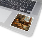 Labrador Retriever Acrylic vinyl sticker by Tritan, on a laptop