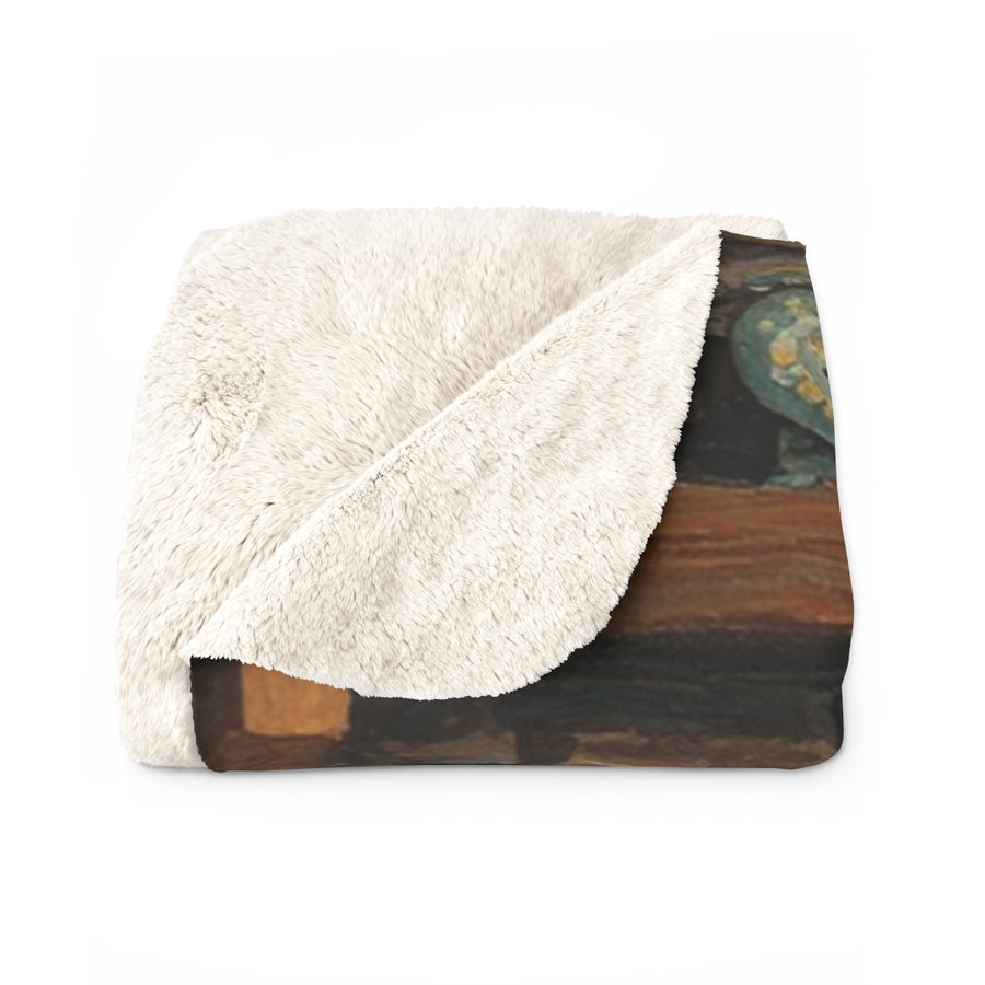 Acrylic Labrador Retriever - Winter Hearth | Sherpa Fleece Blanket