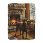 Labrador Retriever Acrylic sherpa blanket by Tritan, front