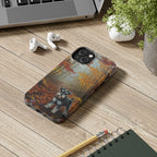 Miniature Schnauzer Acrylic tough phone case by Tritan, on a desk