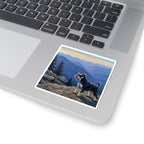 Miniature Schnauzer Acrylic vinyl sticker by Tritan, on a laptop