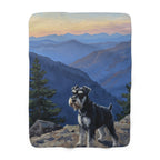 Miniature Schnauzer Acrylic sherpa blanket by Tritan, front