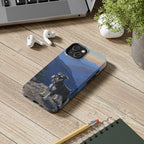 Miniature Schnauzer Acrylic tough phone case by Tritan, on a desk