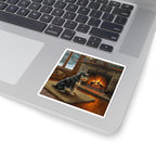 Miniature Schnauzer Acrylic vinyl sticker by Tritan, on a laptop