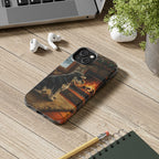 Miniature Schnauzer Acrylic tough phone case by Tritan, on a desk