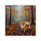 Pomeranian Acrylic vinyl sticker by Tritan, front