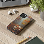 Pomeranian Acrylic tough phone case by Tritan, on a desk