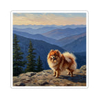 Pomeranian Acrylic vinyl sticker by Tritan, front