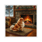 Pomeranian Acrylic vinyl sticker by Tritan, front