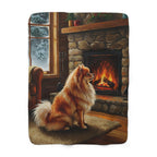 Pomeranian Acrylic sherpa blanket by Tritan, front