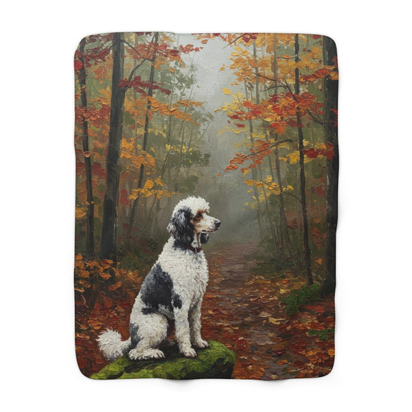 Acrylic Poodle - Autumn Woods | Sherpa Fleece Blanket