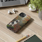 Poodle Acrylic tough phone case by Tritan, on a desk
