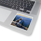Poodle Acrylic vinyl sticker by Tritan, on a laptop