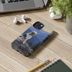 Poodle Acrylic tough phone case by Tritan, on a desk