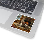 Poodle Acrylic vinyl sticker by Tritan, on a laptop