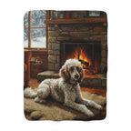Poodle Acrylic sherpa blanket by Tritan, front