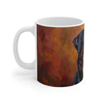 Rottweiler Acrylic ceramic mug by Tritan, left handle