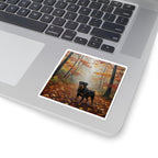 Rottweiler Acrylic vinyl sticker by Tritan, on a laptop